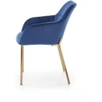 Стул HALMAR K306  синий/золотой