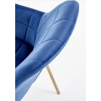 Стул HALMAR K306  синий/золотой