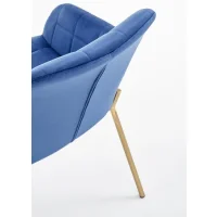 Стул HALMAR K306  синий/золотой