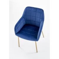 Стул HALMAR K306  синий/золотой