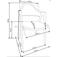 Стул HALMAR K247 белый/дуб медовый