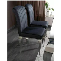 Стул SIGNAL PRINCE Velvet tap. 186 черный/хром
