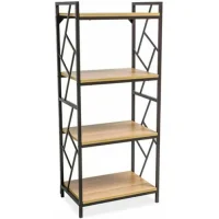 Стеллаж SIGNAL TABLO R4 дуб/т.коричневый, 140/60/40