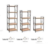 Стеллаж SIGNAL TABLO R4 дуб/т.коричневый, 140/60/40