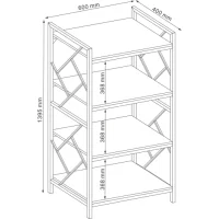 Стеллаж SIGNAL TABLO R4 дуб/т.коричневый, 140/60/40