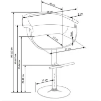 Стул барный HALMAR H45 дуб/черный