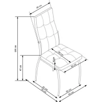 Стул HALMAR K209 белый/хром