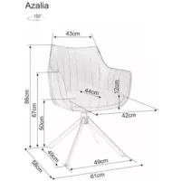 Стул SIGNAL AZALIA Velvet Bluvel 78 зеленый/черный