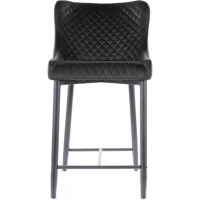 Стул барный SIGNAL COLIN B H-2 Velvet Bluvel 19 черный/черный