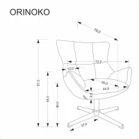 Кресло HALMAR ORINOKO серый