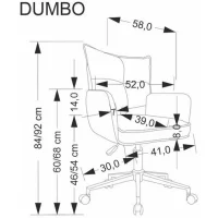Кресло компьютерное HALMAR DUMBO светло-розовый/белый