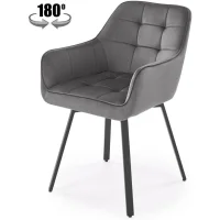 Стул HALMAR K588 серый/черный