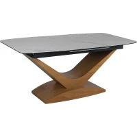 Стол обеденный SIGNAL DOLCE Ceramic Statuario Venato белый/дуб 180-240/95
