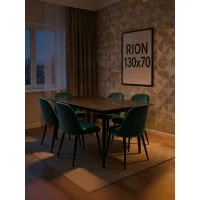 Стол обеденный SIGNAL RION черный/черный 130/70