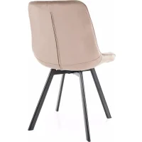 Стул SIGNAL MONTI Velvet Bluvel 40 темно-бежевый/черный, поворотный