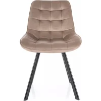 Стул SIGNAL MONTI Velvet Bluvel 40 темно-бежевый/черный, поворотный