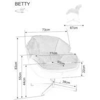 Кресло SIGNAL BETTY карри/черный
