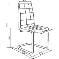 Стул HALMAR K147 белый/хром