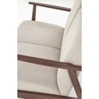 Диван HALMAR MILANO 2S tap. Castel 15 бежевый/орех