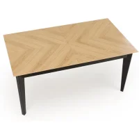 Стол обеденный HALMAR EDMONDO дуб/черный 160-240/90