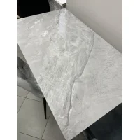 Стол обеденный SIGNAL IVY серый/черный 140/80