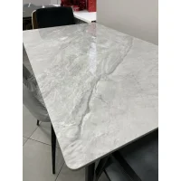 Стол обеденный SIGNAL IVY серый/черный 140/80