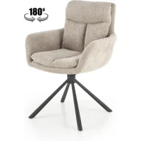 Стул HALMAR K495 бежевый/черный, поворотный