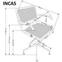 Кресло компьютерное HALMAR INCAS коричневый/черный