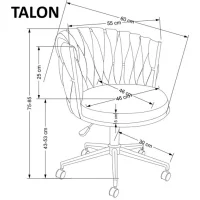 Кресло компьютерное HALMAR TALON розовый
