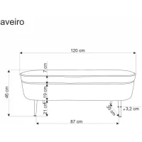 Скамья HALMAR AVEIRO кремовый