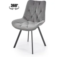 Стул HALMAR K519 серый/черный, поворотный