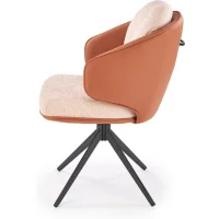 Стул HALMAR K554 коричневый/бежевый/черный, поворотный