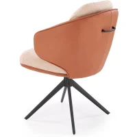 Стул HALMAR K554 коричневый/бежевый/черный, поворотный
