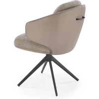 Стул HALMAR K554 серый/светло-серый/черный, поворотный