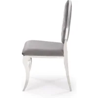 Стул HALMAR K555 серый/серебряный
