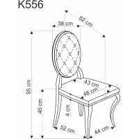 Стул HALMAR K556 черный/золотой