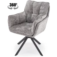 Стул HALMAR K597 серый/черный, поворотный