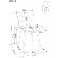 Стул SIGNAL JULIA Brego 07 серый/черный
