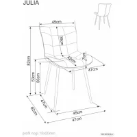 Стул SIGNAL JULIA Brego 40 капучино/черный