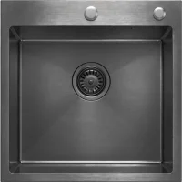Кухонная мойка из нержавейки BLANTEK LS-5050B Nano black