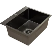 Кухонная мойка из нержавейки BLANTEK LS-5848B Nano black