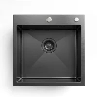 Кухонная мойка из нержавейки BLANTEK FS-5050B Nano black ECO