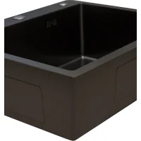 Кухонная мойка из нержавейки BLANTEK FS-5848HN Honeycomb Nano black ECO