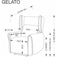 Кресло HALMAR GELATO раскладное, бежевый