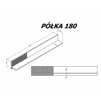 Полка HALMAR RANDOM P-2 дуб вотан/черный