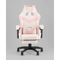 Кресло спортивное TopChairs MG-7019 букле бело-розовый