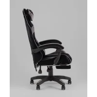 Кресло спортивное TopChairs MG-7019 велюр черно-серый