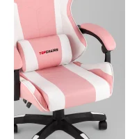 Кресло спортивное TopChairs MG-7035 розово-белый