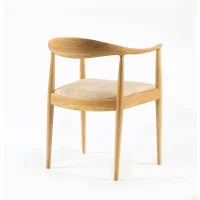 Стул Мокку массив дуба бесцв. матовый велюр бежевый