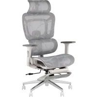 Кресло офисное TopChairs Nimbus белая сетка белый пластик